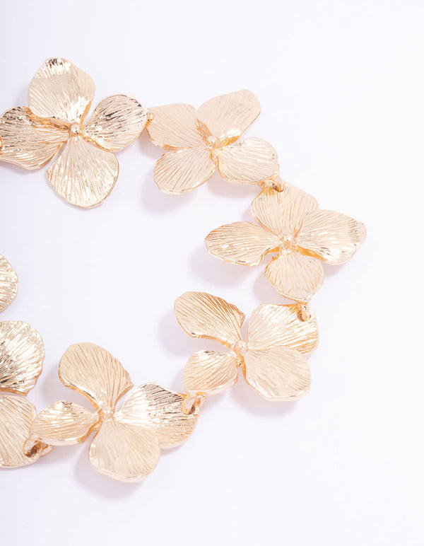 Gold Detail Flower Chain Bracelet
