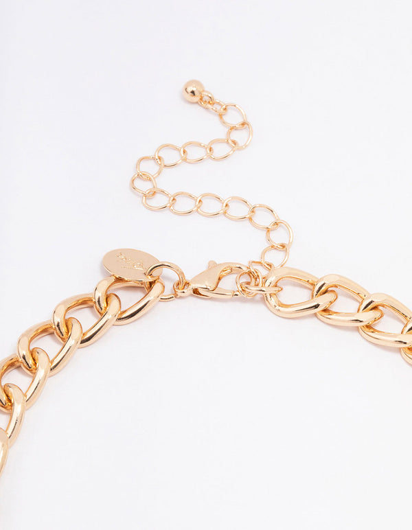 Gold Coin & Pearl Choker Necklace