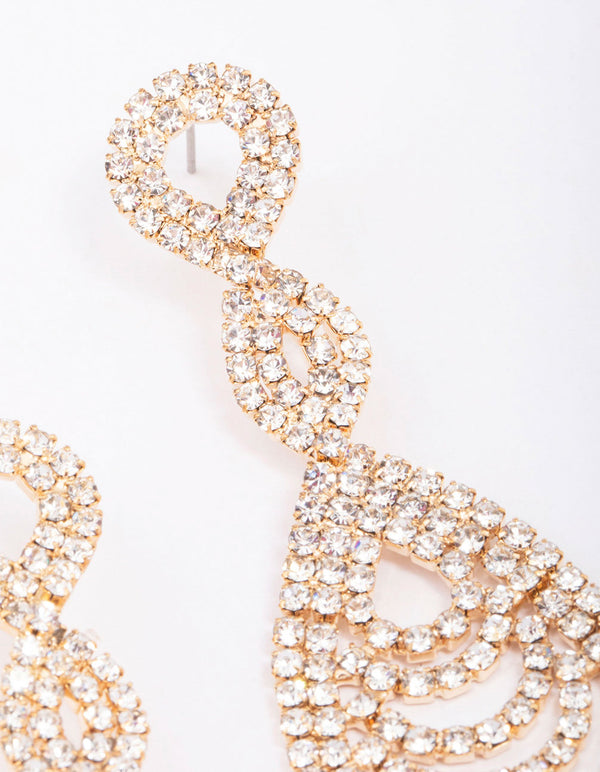 Gold Loop Drop Earrings