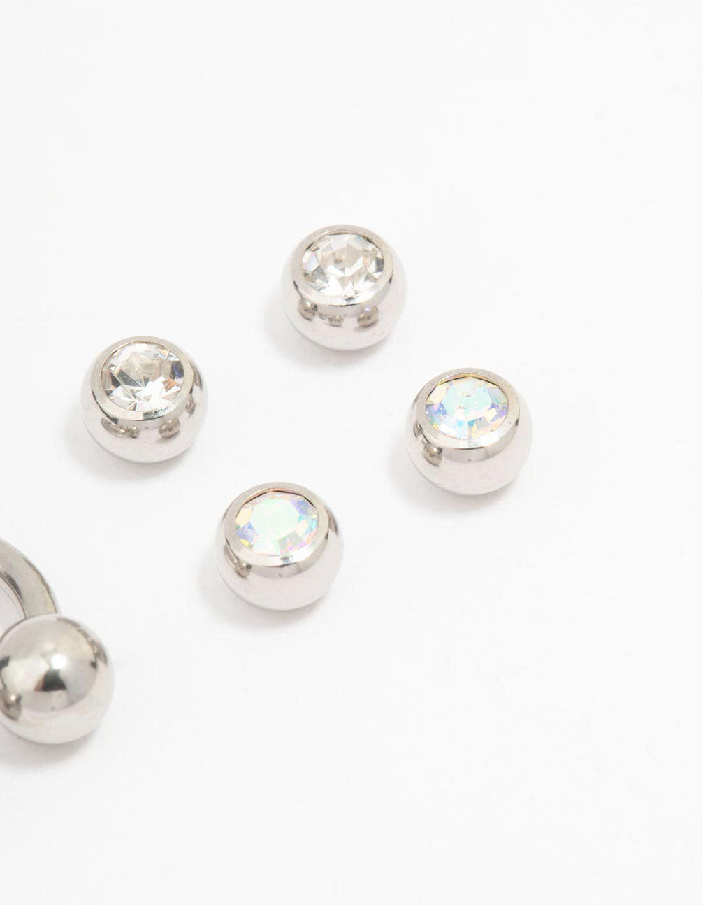 Surgical Steel Curved Interchangeable Belly Piercing Pack