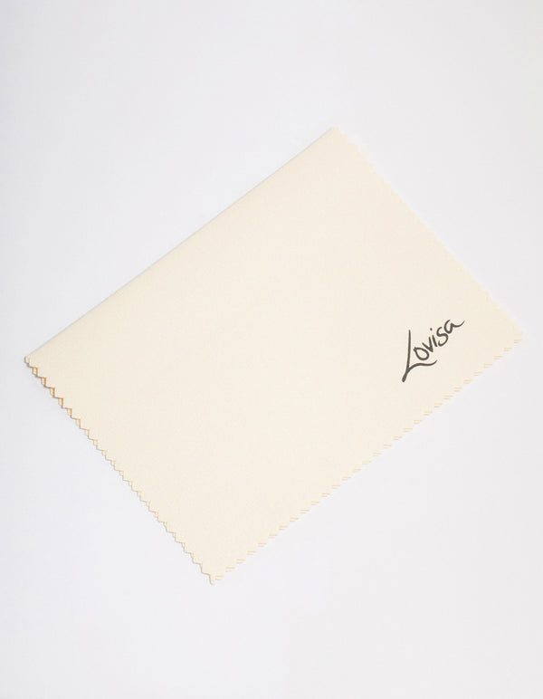 Cream Fabric Polishing Cloth