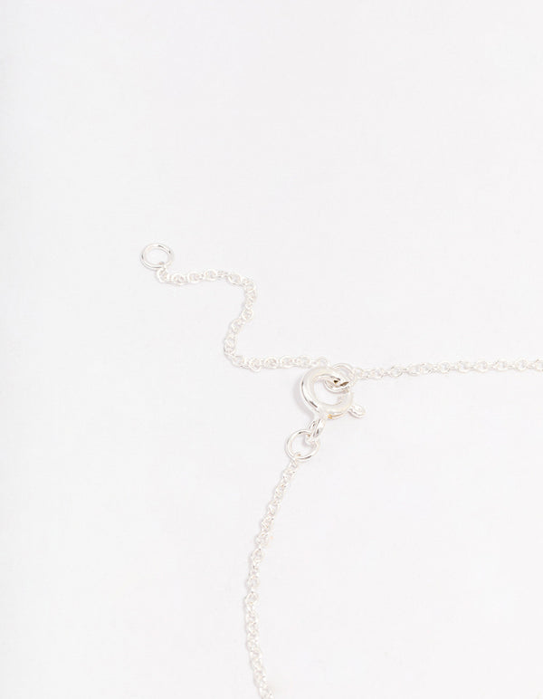 Sterling Silver Cubic Zirconia Mini Butterfly Bracelet