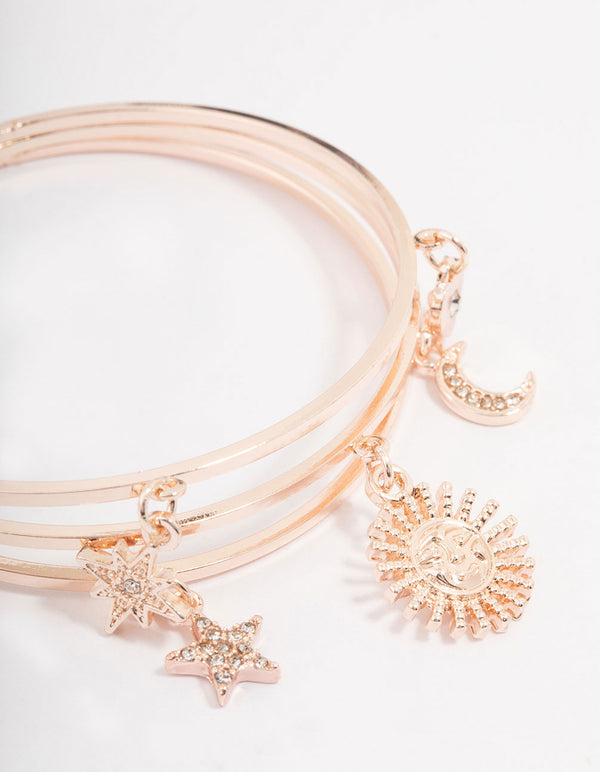 Rose Gold Celestial Charm Bracelet