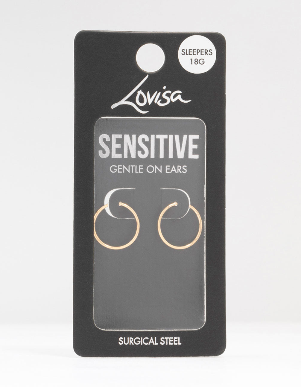Gold Plated Surgical Steel Sleeper Earrings 14MM