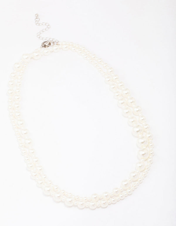 Pearl Layered Chain Necklace