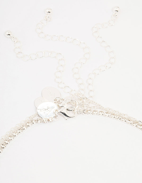 Silver Plated Cupchain Pear & Pearl Necklace