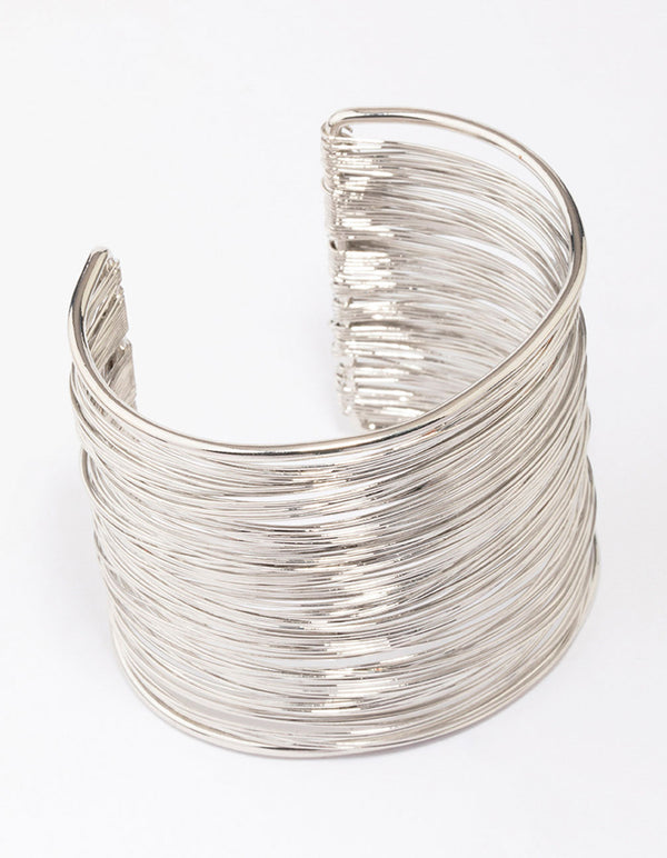 Silver Silver Layered Wrist Cuff