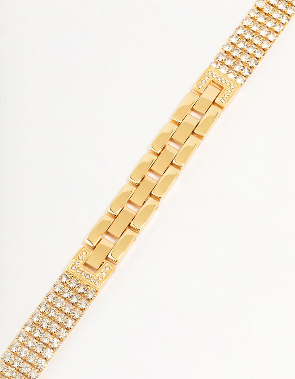 Gold Diamante Watch Strap 42/44/45 mm