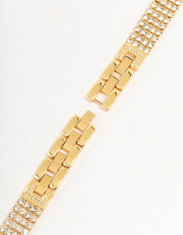 Gold Diamante Watch Strap 42/44/45 mm