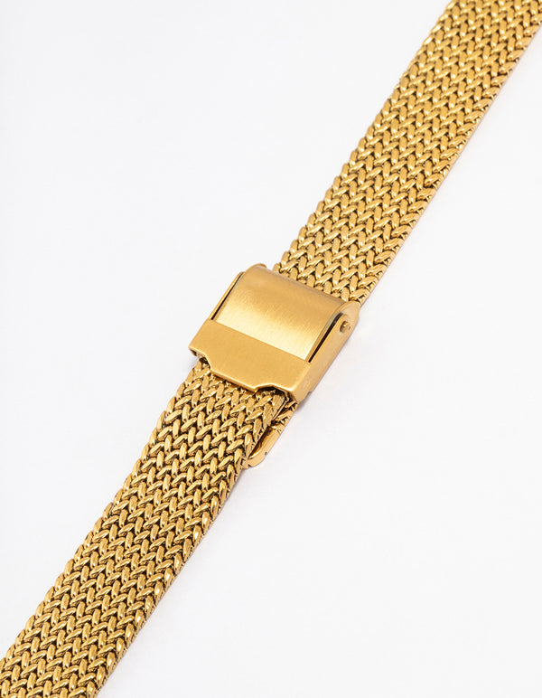 Gold Herringbone Watch Strap 38/40/41 mm