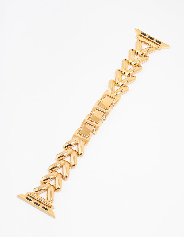 Gold Chunky Chain Watch Strap 42/44/45