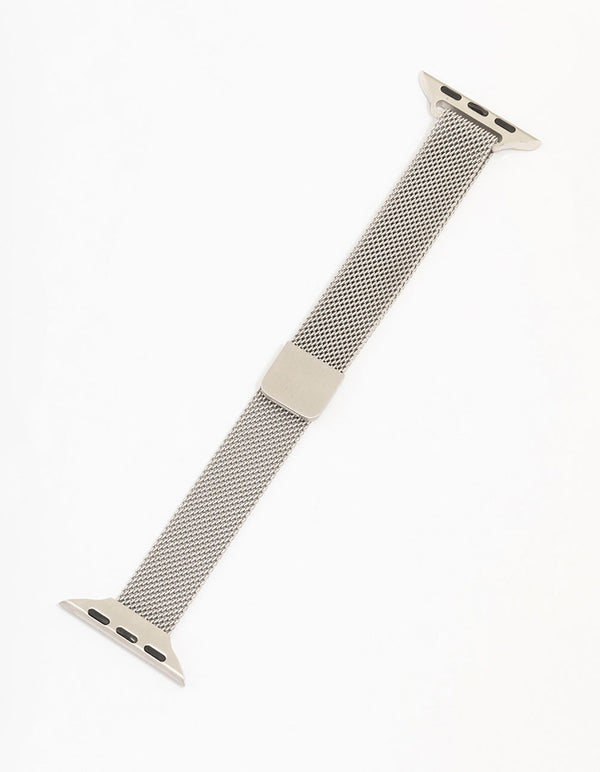 Thin Silver Mesh Watch Strap 38/40/41 mm