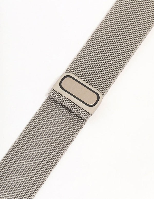 Silver Mesh Watch Strap 42/44/45 mm