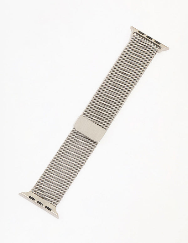 Silver Mesh Watch Strap 42/44/45 mm