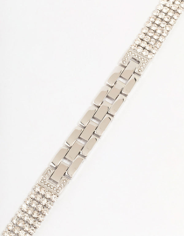 Silver Diamante Watch Strap 38/40/41 mm