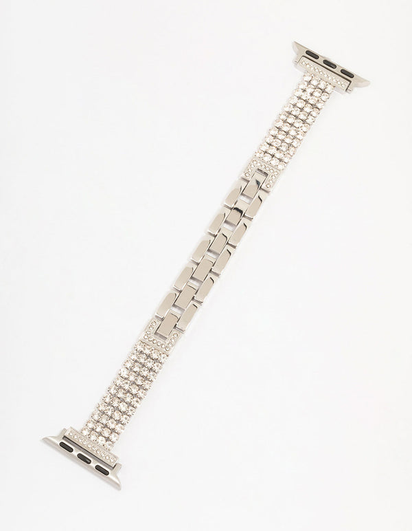 Silver Diamante Watch Strap 38/40/41 mm