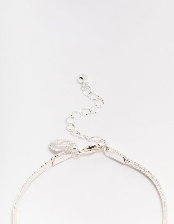 Silver Plated Brass Snake Chain Bracelet