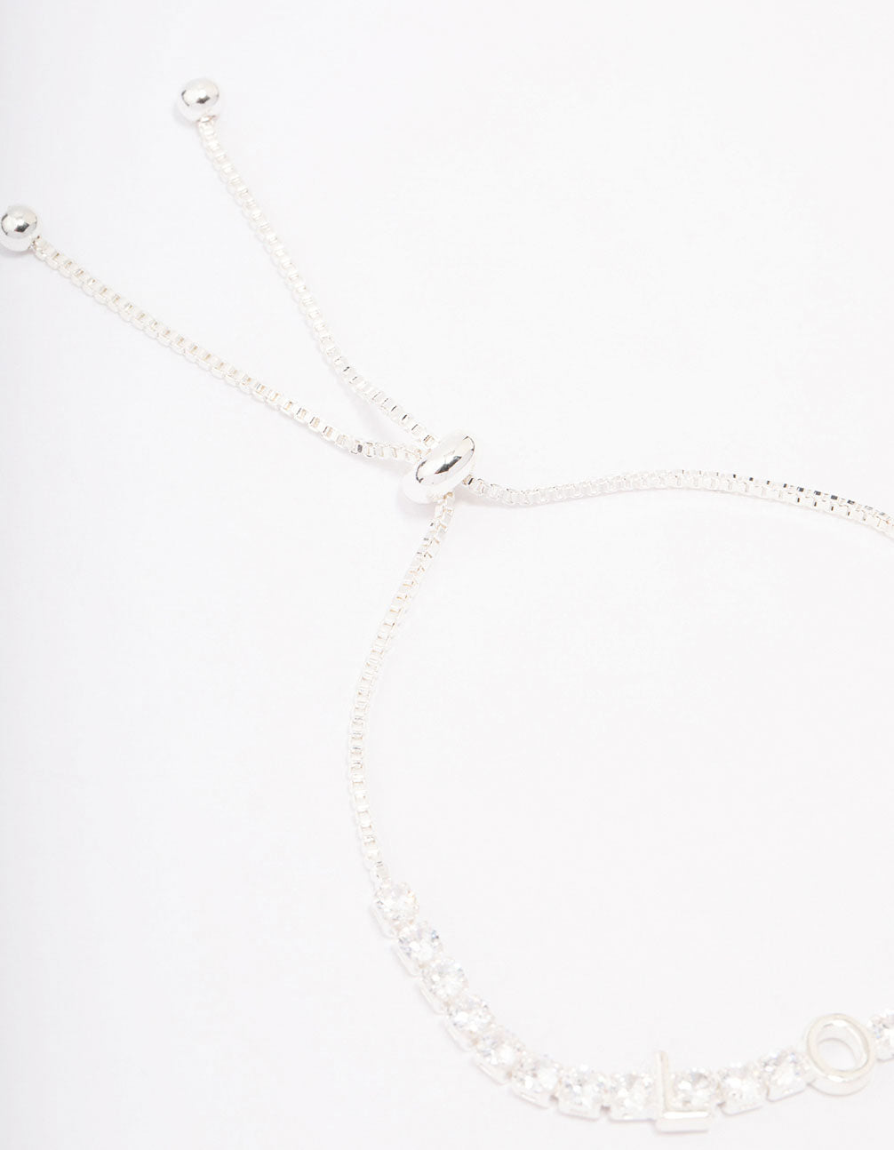 Silver Cubic Zirconia Love Bracelet
