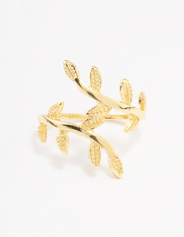 Gold Plated Vine Wrapped Ring