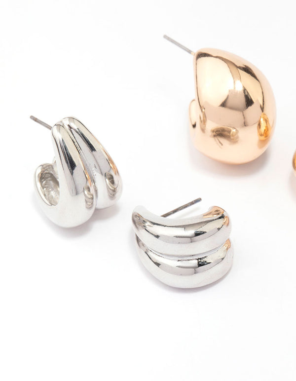Gold & Silver Hoop Earring Pack
