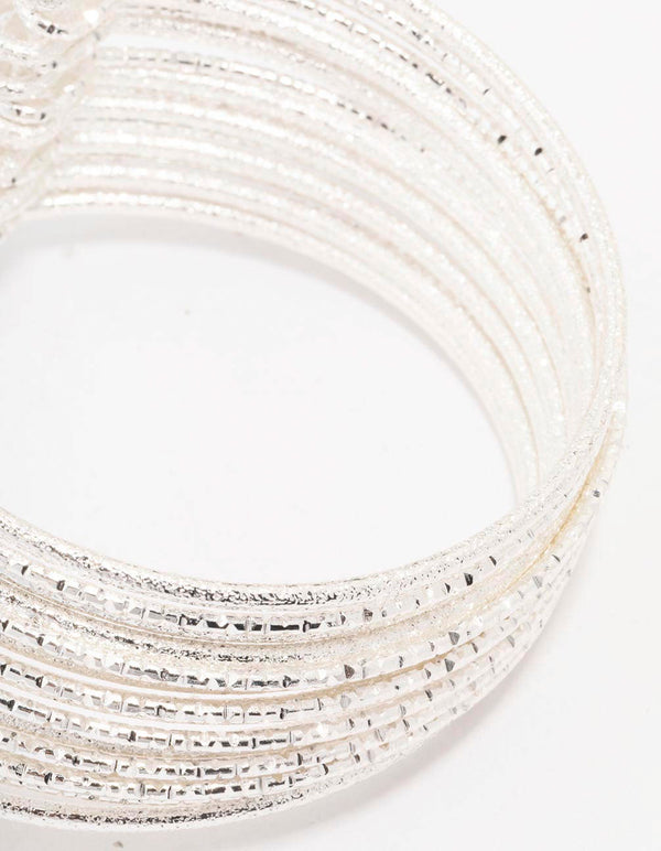 Silver Bold Textured Wrist Cuff