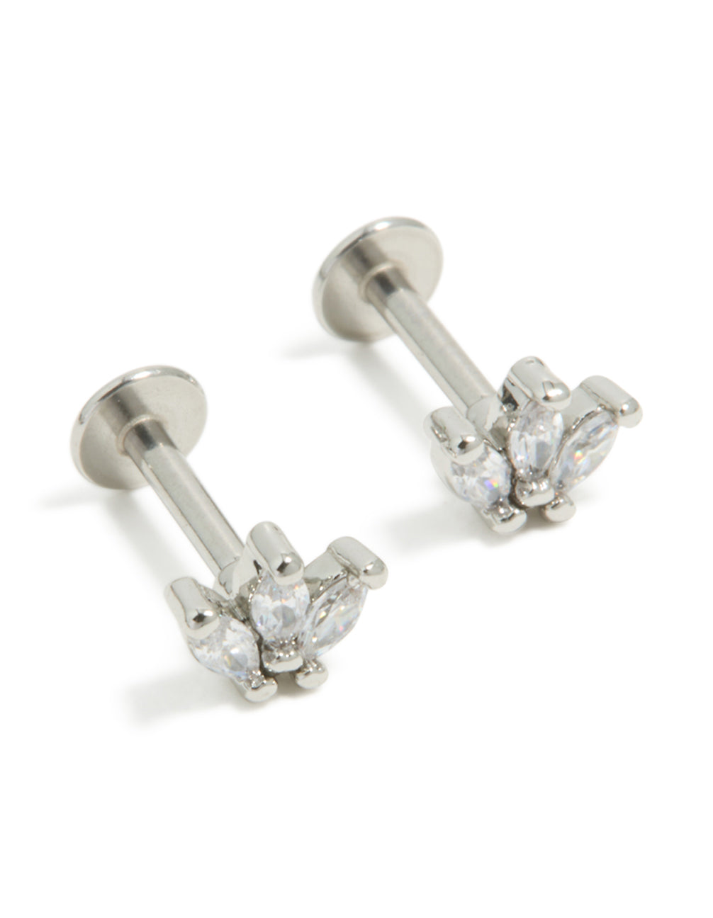 Surgical Steel Triangle Marquise Flat Back 2-Pack