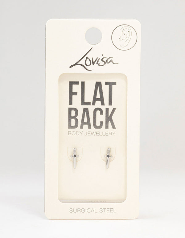 Surgical Steel Dagger Flat Backs 2-Pack