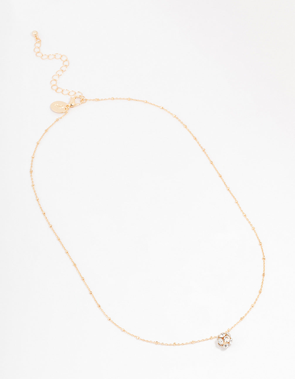 Gold Sphere Diamante Necklace