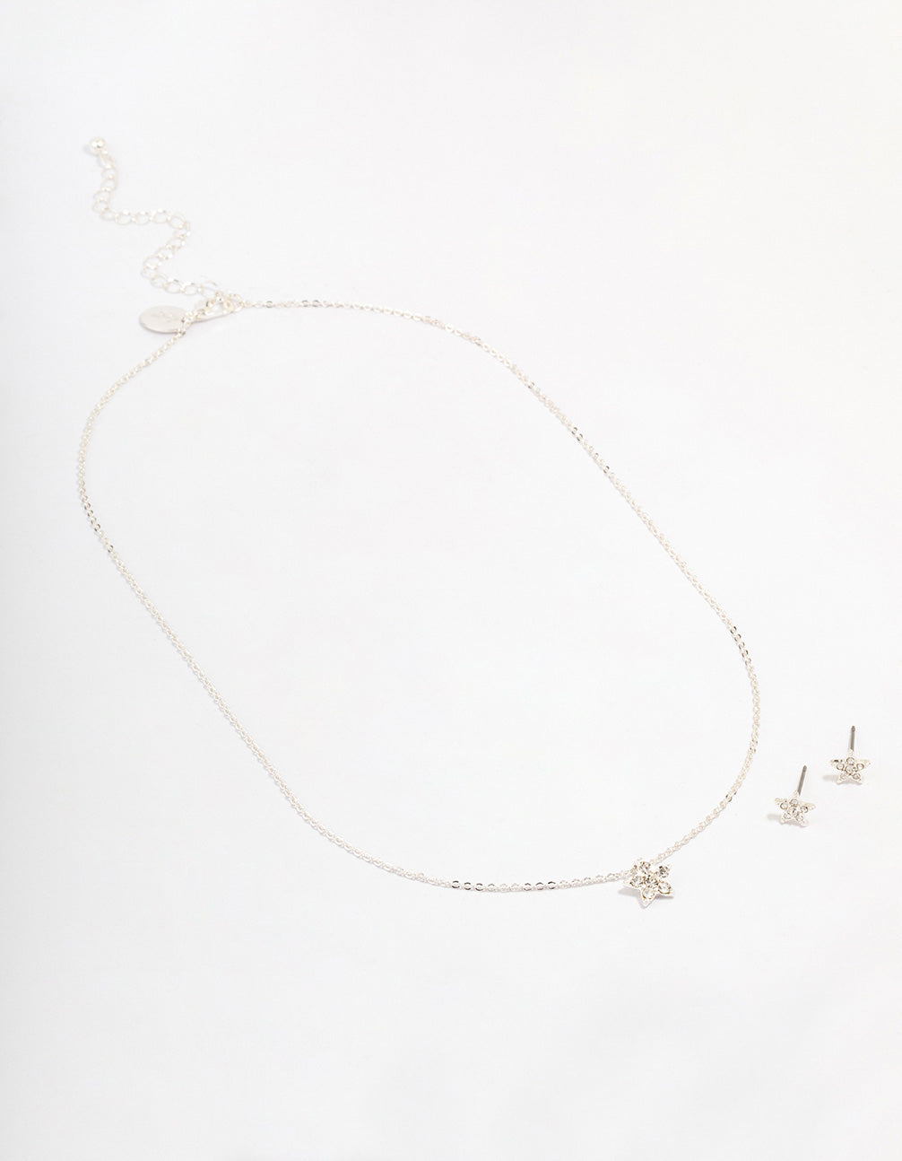 Silver Star Diamante Jewellery Set