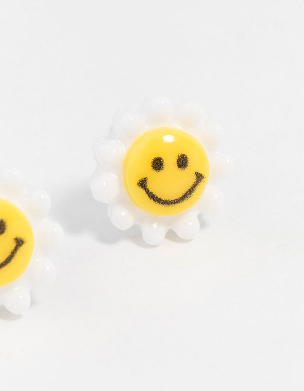Smiley Daisy Stud Earrings
