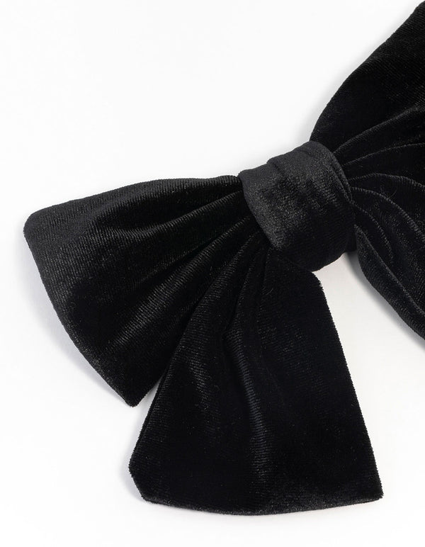 Medium Relaxed Velvet Bow clip