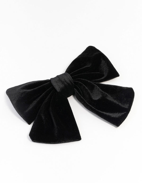 Medium Relaxed Velvet Bow clip