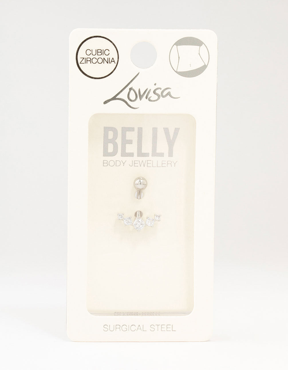 Round Stone Curved Belly Bar
