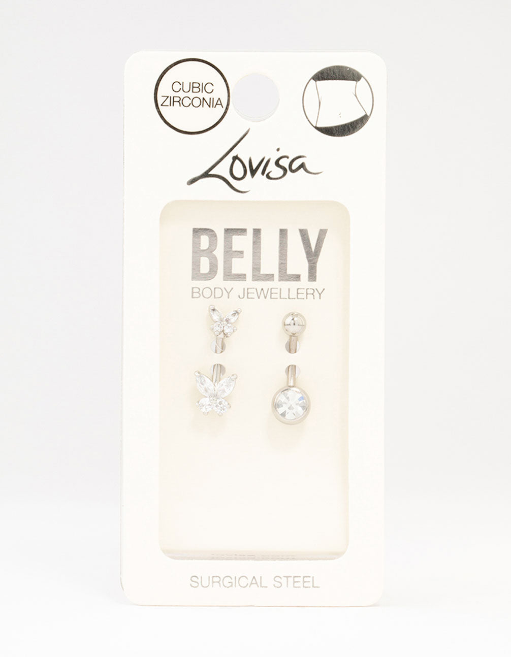 Surgical Steel Belly Bar Piercing 2-Pack