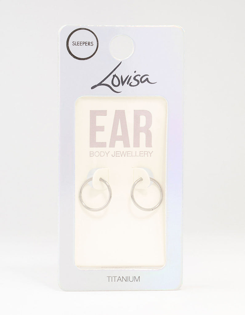 Titanium Sleeper Earrings 12MM Lovisa