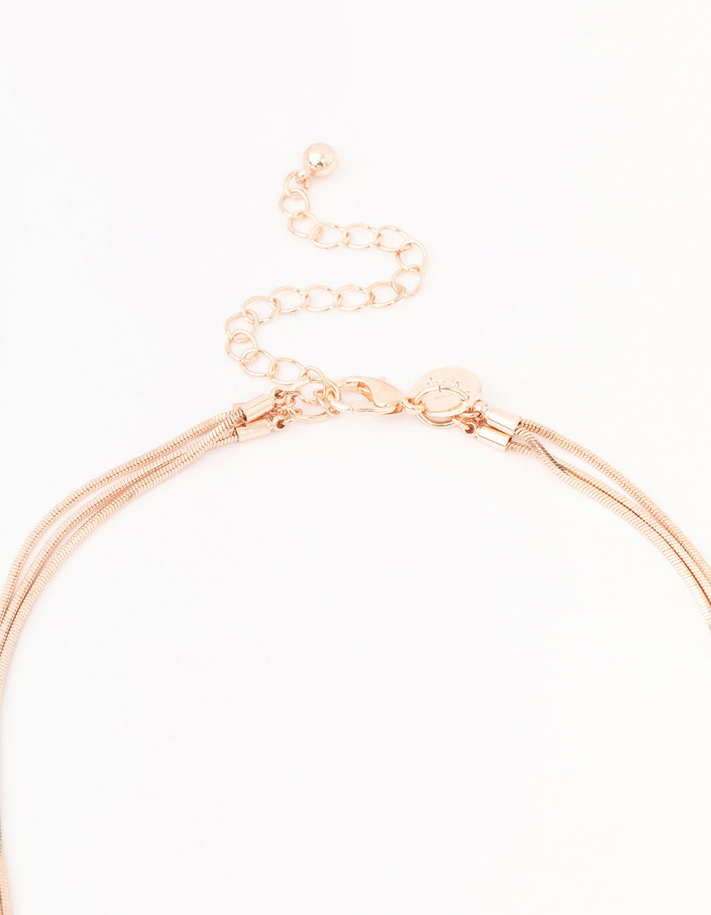 Rose Gold 3 Row Toggle Chain Necklace