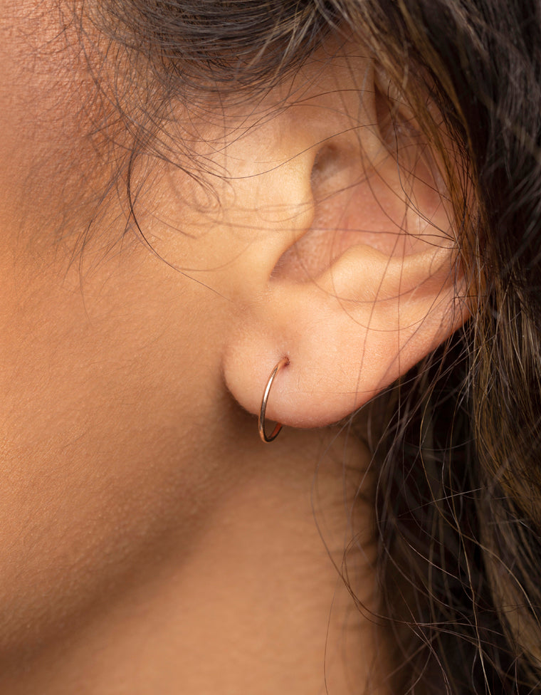 Rose Gold Plated Surgical Steel Sleeper Earrings