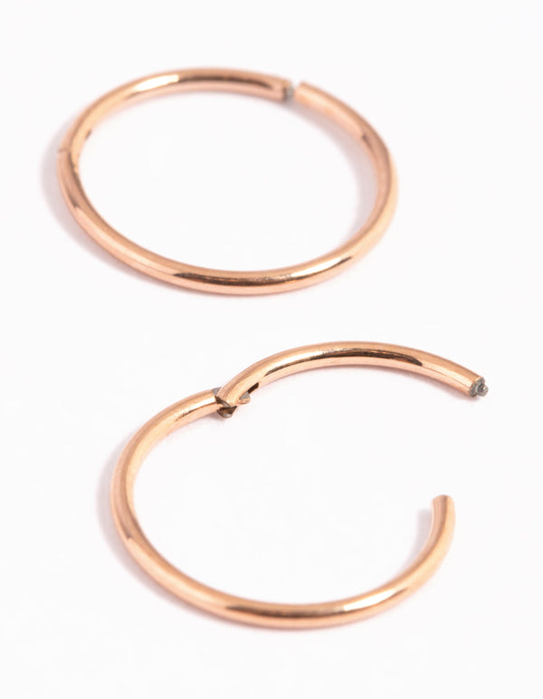 Rose Gold Plated Surgical Steel Sleeper Earrings
