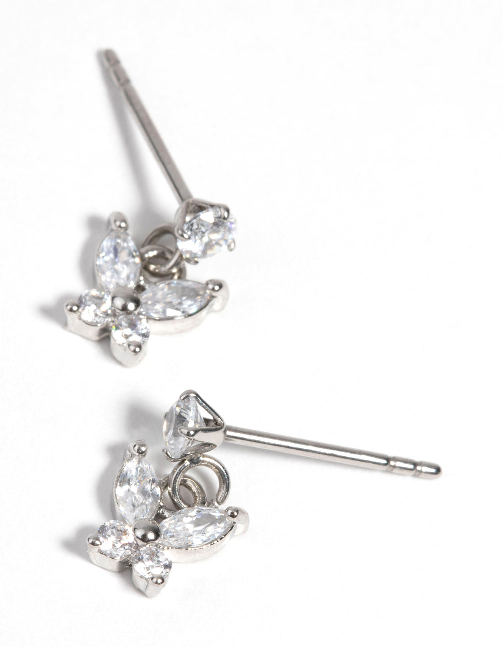 Surgical Steel Butterfly Stud Drop Earrings