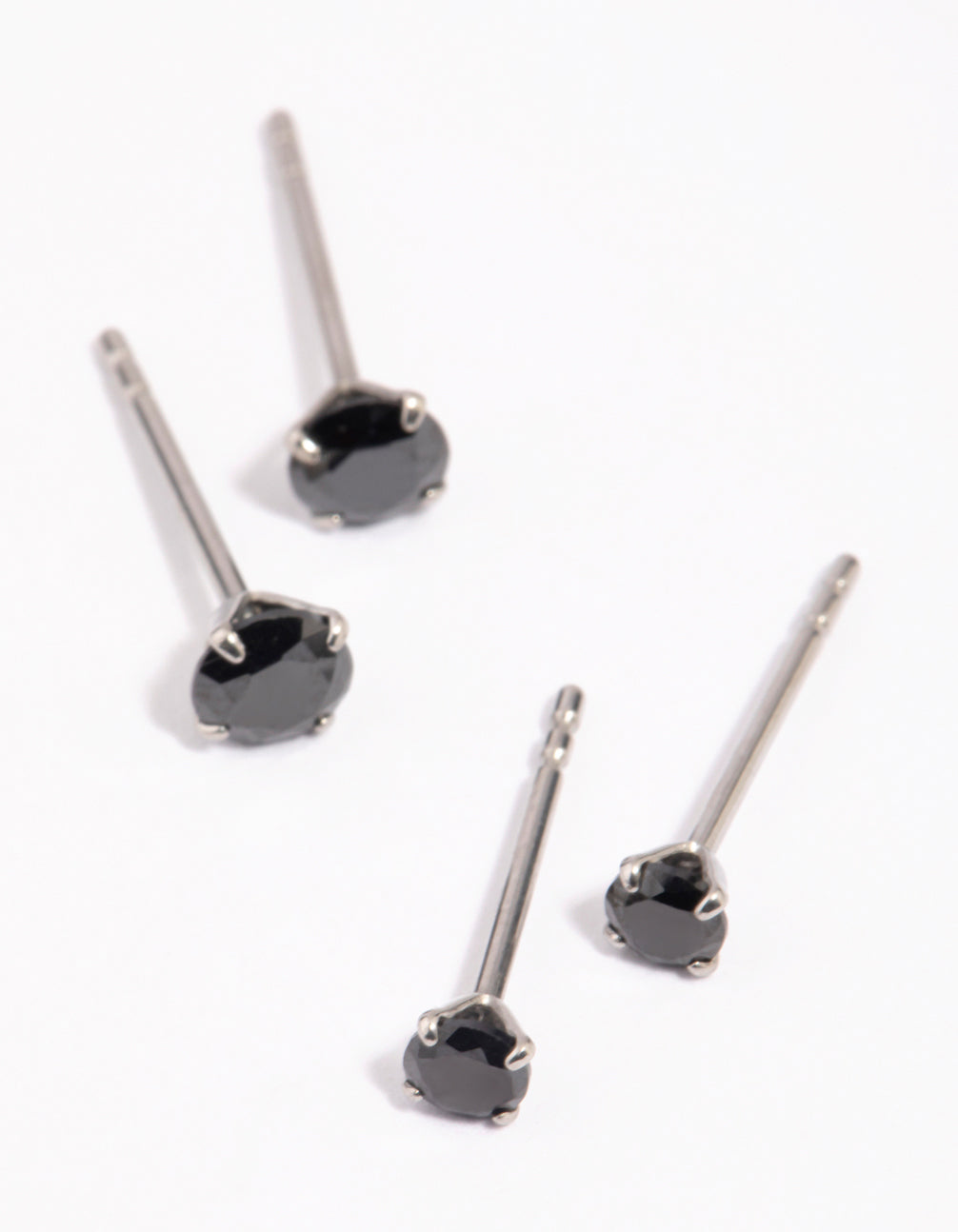 Surgical Steel Cubic Zirconia Stud Earrings Pack