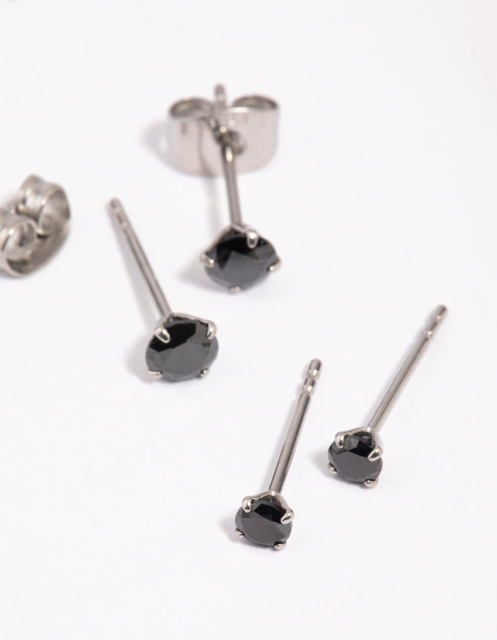 Surgical Steel Cubic Zirconia Stud Earrings Pack