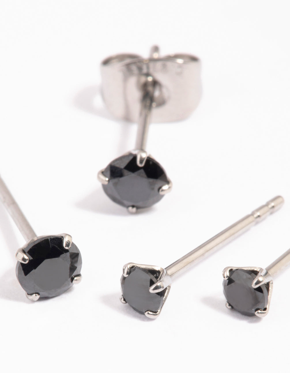 Surgical Steel Cubic Zirconia Stud Earrings Pack