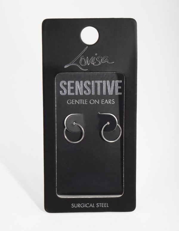 Surgical Steel Fine Sleeper Earrings 10MM