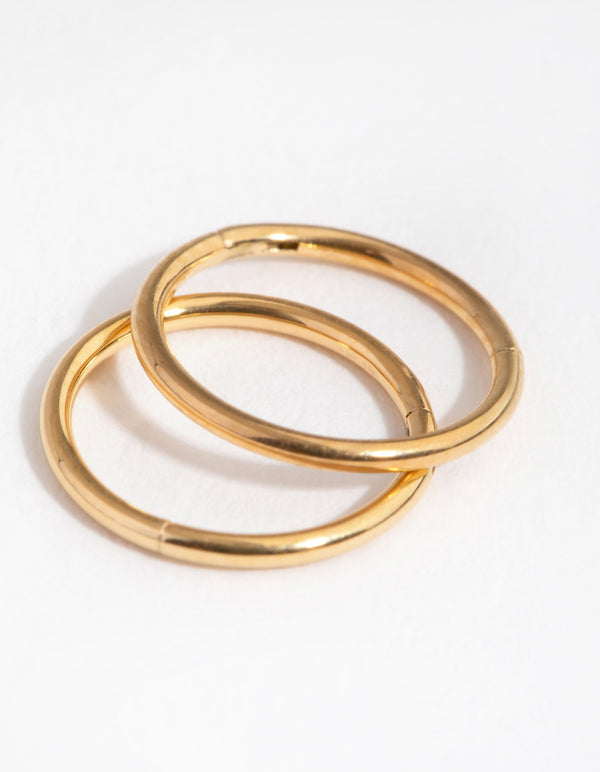 24 Carat Gold Plated Surgical Steel Sleeper 8mm Earrings