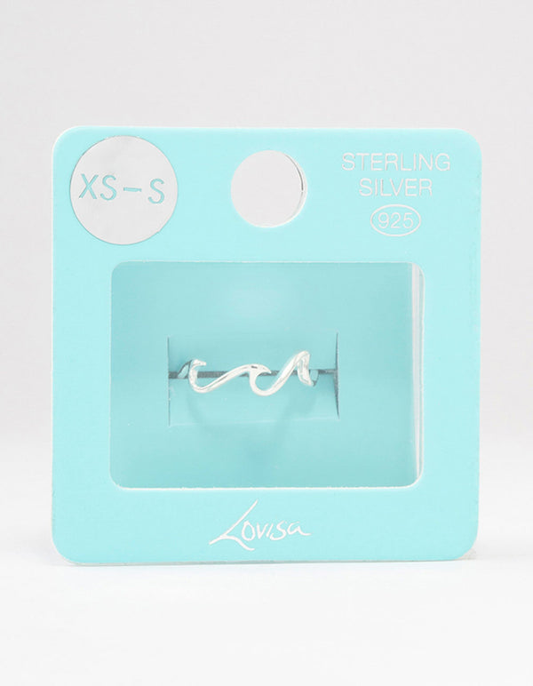 Sterling Silver Ocean Wave Ring