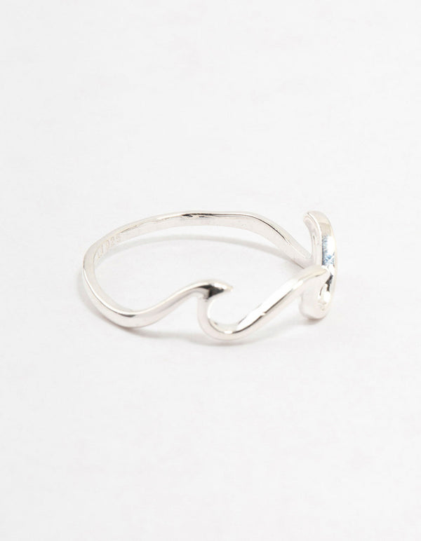 Sterling Silver Ocean Wave Ring