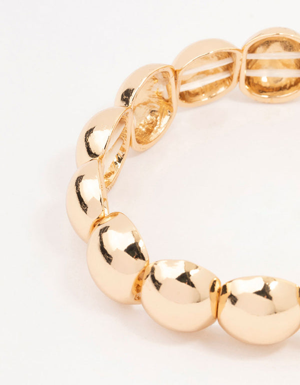 Gold Bauble Puff Bracelet