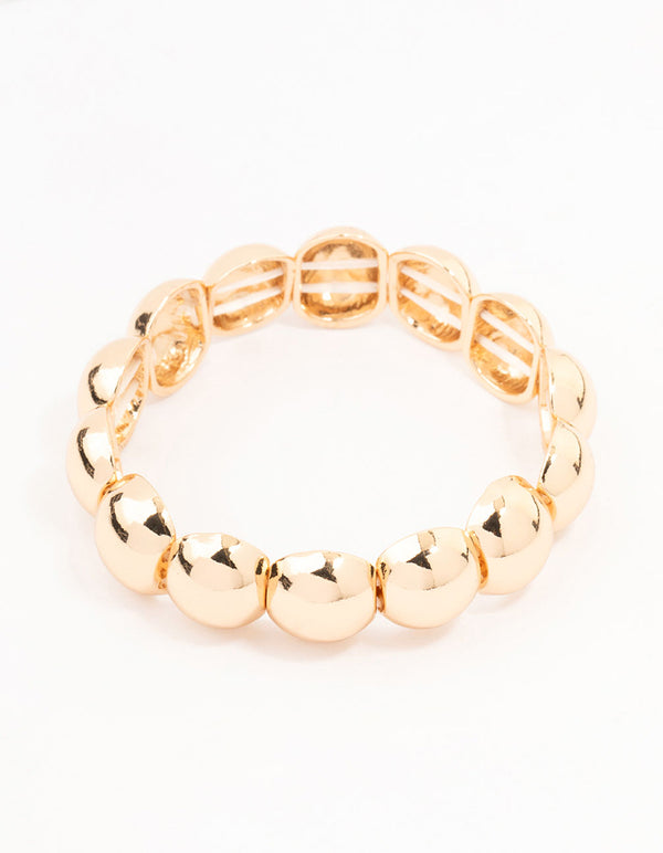 Gold Bauble Puff Bracelet