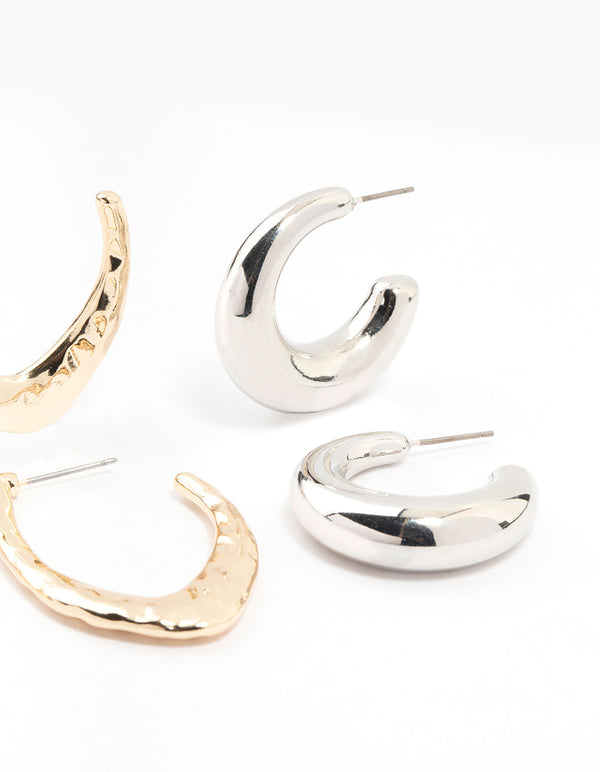 Mixed Metals Original Multiple Hoop Earrings Pack