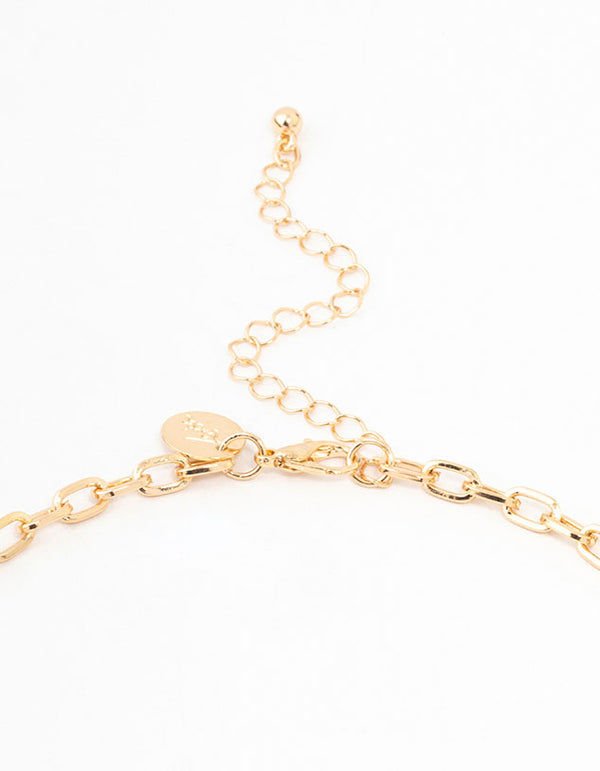 Mixed Beaded Charm Station Necklace